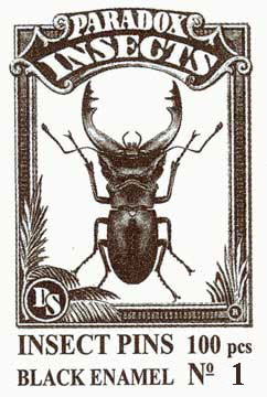 Szpilki entomologiczne - czarne Nr 1, 100 szt.