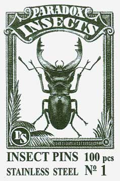 Szpilki entomologiczne - Stainless steel Nr 1, 100 szt.