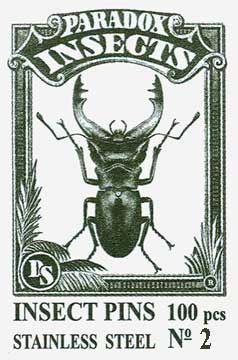 Szpilki entomologiczne - Stainless steel Nr 2, 100 szt.